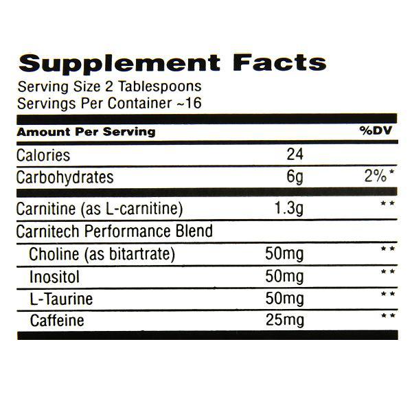 Universal Nutrition CARNITECH (473ml) LCarnitine Formula